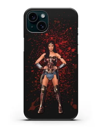 Чехол с иллюстрацией Чудо-женщина силиконовый для iPhone 15 Plus
