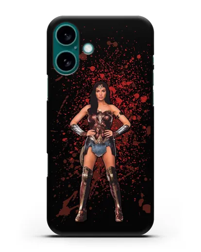 Чехол с иллюстрацией Чудо-женщина силиконовый для iPhone 16 Plus