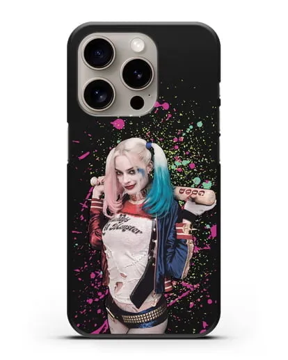 Чехол с иллюстрацией Харли Квинн силиконовый для iPhone 15 Pro