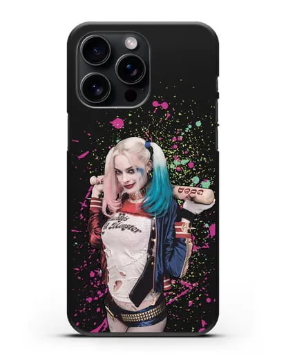 Чехол с иллюстрацией Харли Квинн силиконовый для iPhone 15 Pro Max