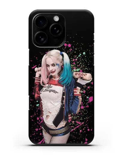 Чехол с иллюстрацией Харли Квинн силиконовый для iPhone 16 Pro Max