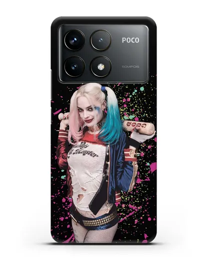 Чехол с иллюстрацией Харли Квинн силиконовый для Xiaomi Poco F6 Pro