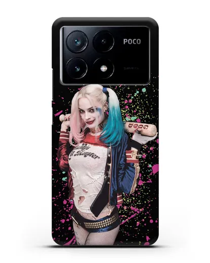 Чехол с иллюстрацией Харли Квинн силиконовый для Xiaomi Poco X6 Pro