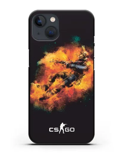 Чехол Counter-Strike спецназ силиконовый для iPhone 13