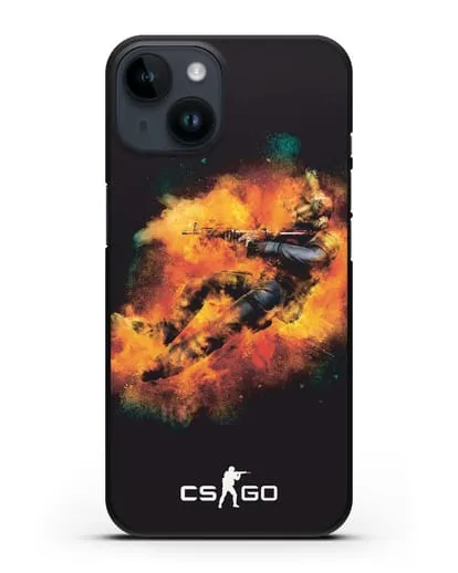 Чехол Counter-Strike спецназ силиконовый для iPhone 14