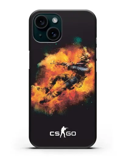 Чехол Counter-Strike спецназ силиконовый для iPhone 15