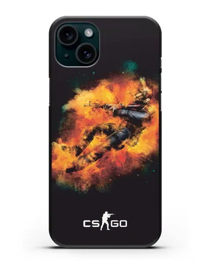 Чехол Counter-Strike спецназ силиконовый для iPhone 15 Plus