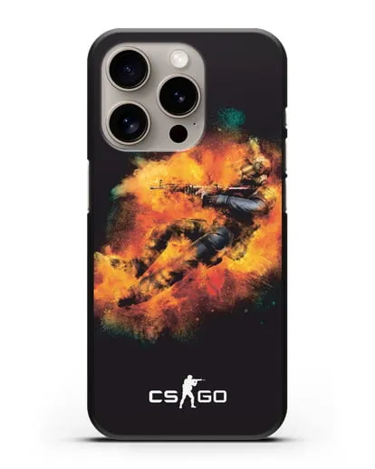 Чехол Counter-Strike спецназ силиконовый для iPhone 15 Pro