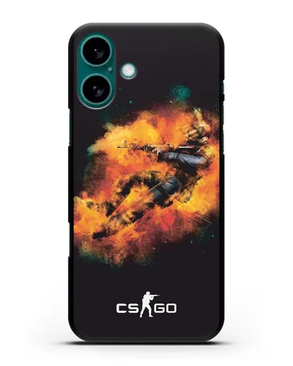 Чехол Counter-Strike спецназ силиконовый для iPhone 16 Plus