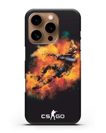 Чехол Counter-Strike спецназ силиконовый для iPhone 16 Pro