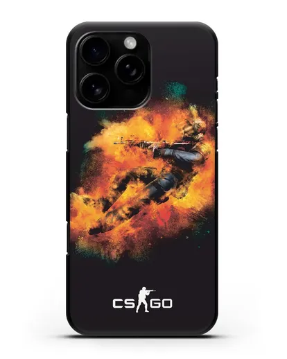 Чехол Counter-Strike спецназ силиконовый для iPhone 16 Pro Max