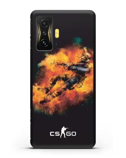 Чехол Counter-Strike спецназ силиконовый для Xiaomi Poco F4 GT