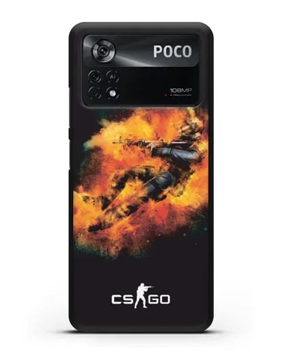 Чехол Counter-Strike спецназ силиконовый для Xiaomi Poco X4 Pro