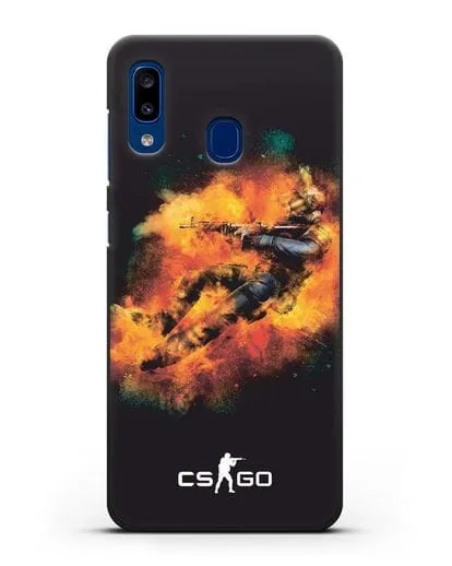 Чехол Counter-Strike спецназ силиконовый для Samsung Galaxy A20 [SM-A205FN]