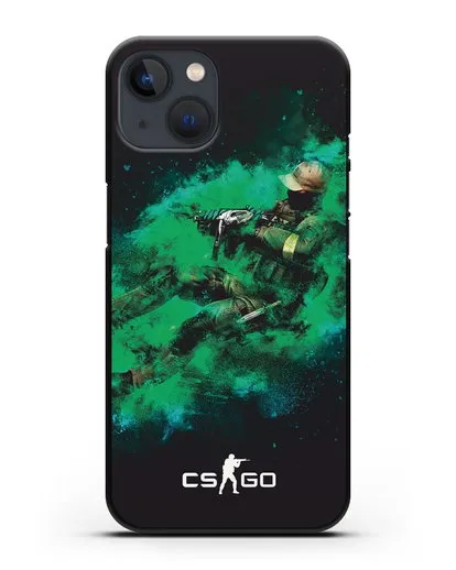 Чехол Counter-Strike GO террорист силиконовый для iPhone 13