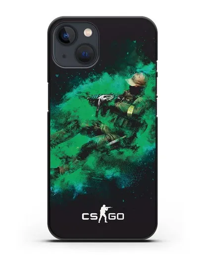 Чехол Counter-Strike GO террорист силиконовый для iPhone 13 Mini