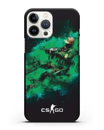 Чехол Counter-Strike GO террорист силиконовый для iPhone 13 Pro Max