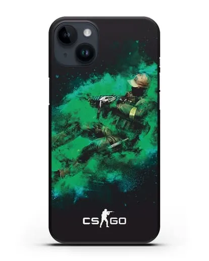 Чехол Counter-Strike GO террорист силиконовый для iPhone 14 Plus
