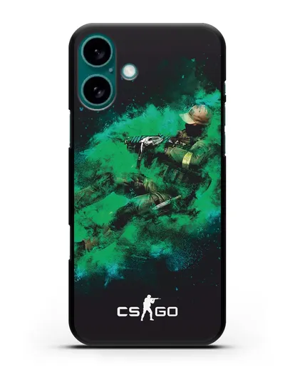 Чехол Counter-Strike GO террорист силиконовый для iPhone 16 Plus