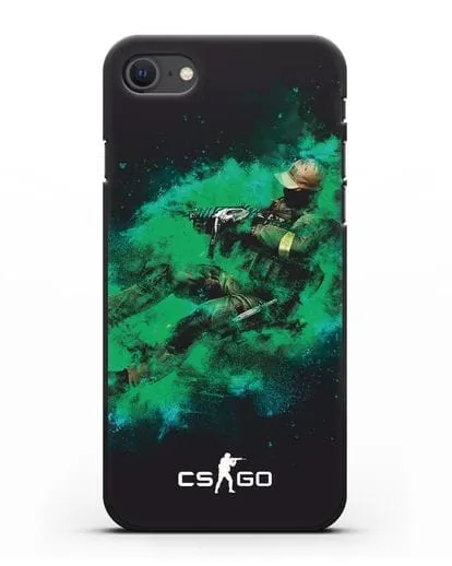 Чехол Counter-Strike GO террорист силиконовый для iPhone SE 2020