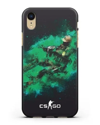 Чехол Counter-Strike GO террорист силиконовый для iPhone XR