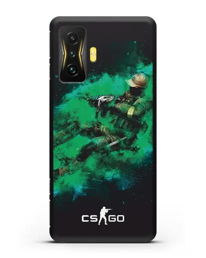 Чехол Counter-Strike GO террорист силиконовый для Xiaomi Poco F4 GT
