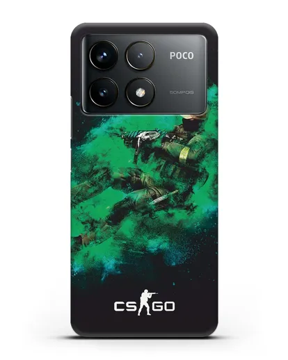 Чехол Counter-Strike GO террорист силиконовый для Xiaomi Poco F6 Pro