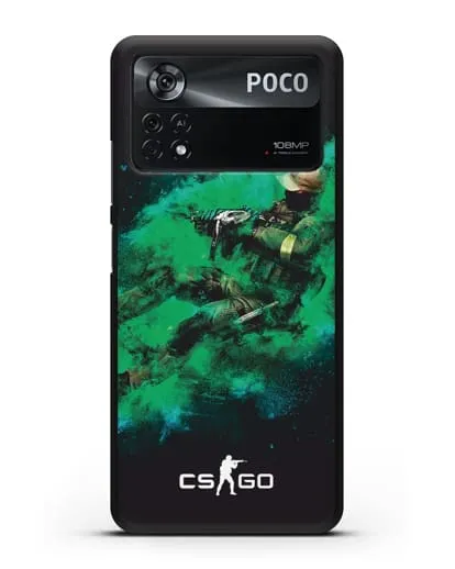 Чехол Counter-Strike GO террорист силиконовый для Xiaomi Poco X4 Pro