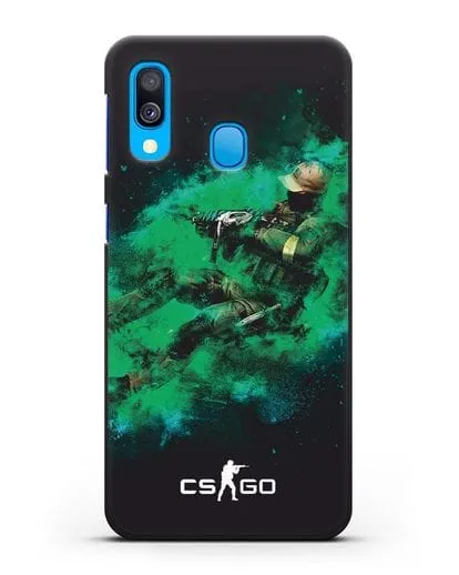 Чехол Counter-Strike GO террорист силиконовый для Samsung Galaxy A40 [SM-A405F]