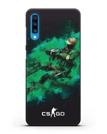Чехол Counter-Strike GO террорист силиконовый для Samsung Galaxy A70 [SM-A705F]
