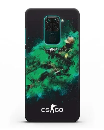 Чехол Counter-Strike GO террорист силиконовый для Xiaomi Redmi Note 9