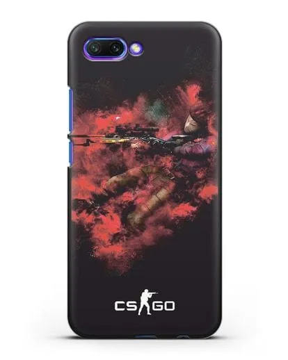 Чехол CS GO снайпер спецназ силиконовый для Honor 10