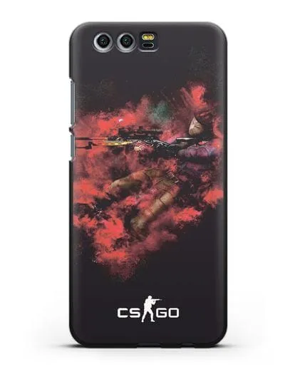 Чехол CS GO снайпер спецназ силиконовый для Honor 9