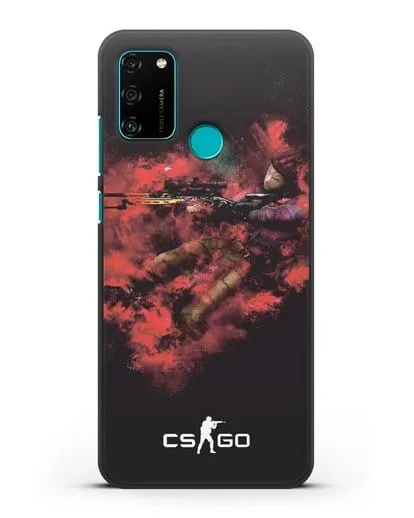 Чехол CS GO снайпер спецназ силиконовый для Honor 9A