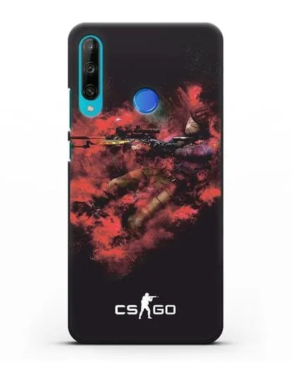 Чехол CS GO снайпер спецназ силиконовый для Honor 9C