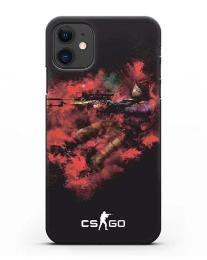 Чехол CS GO снайпер спецназ силиконовый для iPhone 11