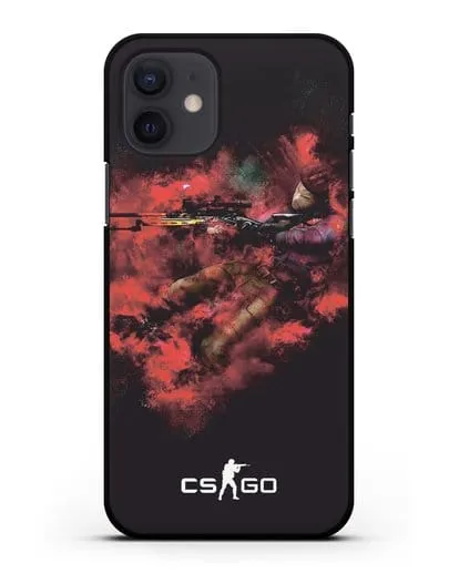 Чехол CS GO снайпер спецназ силиконовый для iPhone 12