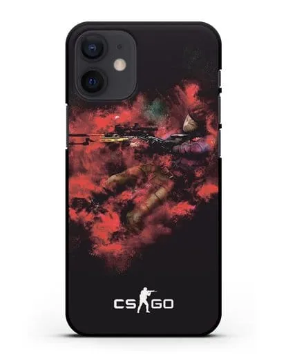Чехол CS GO снайпер спецназ силиконовый для iPhone 12 mini