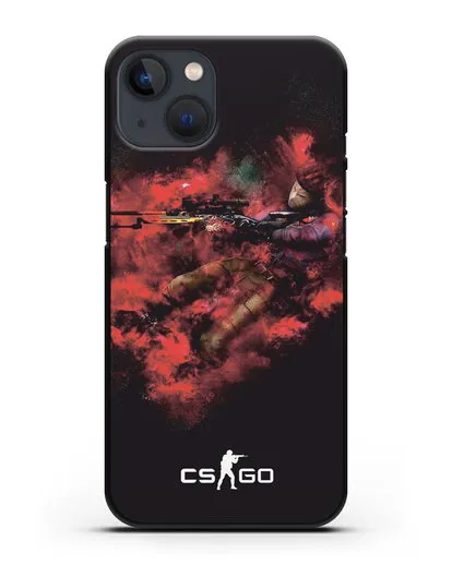 Чехол CS GO снайпер спецназ силиконовый для iPhone 13