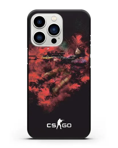 Чехол CS GO снайпер спецназ силиконовый для iPhone 13 Pro