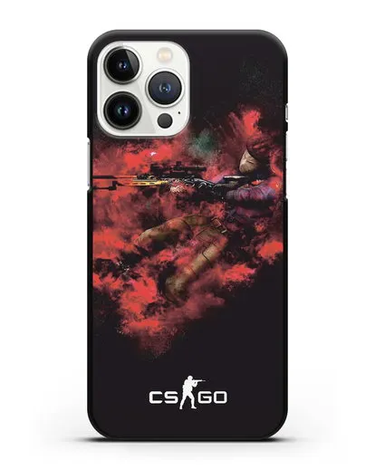 Чехол CS GO снайпер спецназ силиконовый для iPhone 13 Pro Max