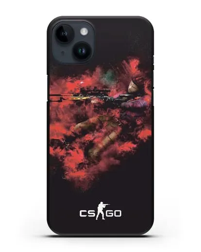 Чехол CS GO снайпер спецназ силиконовый для iPhone 14 Plus