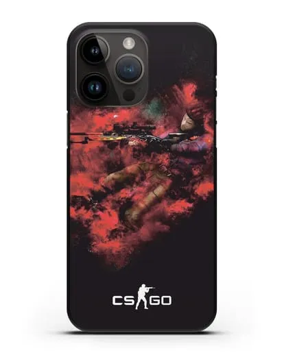 Чехол CS GO снайпер спецназ силиконовый для iPhone 14 Pro Max
