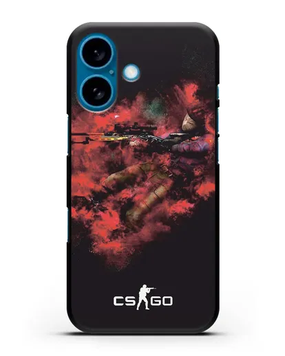 Чехол CS GO снайпер спецназ силиконовый для iPhone 16