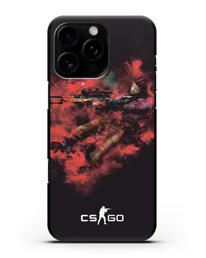 Чехол CS GO снайпер спецназ силиконовый для iPhone 16 Pro Max