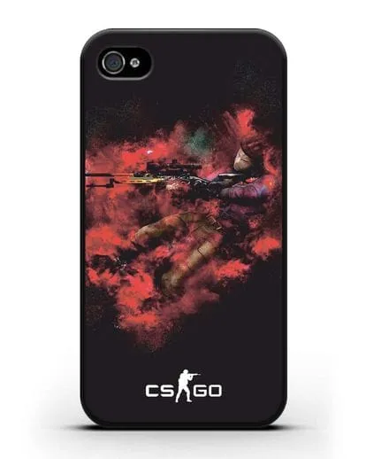 Чехол CS GO снайпер спецназ силиконовый для iPhone 4/4s