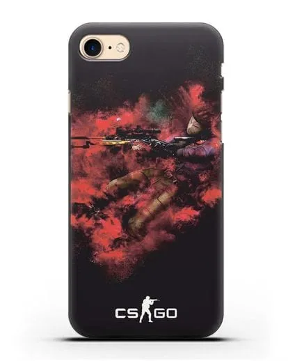 Чехол CS GO снайпер спецназ силиконовый для iPhone 8