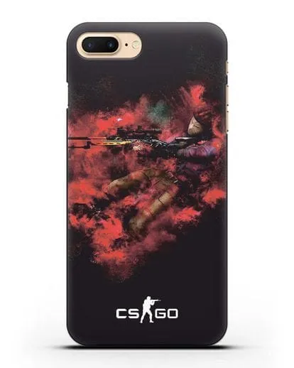 Чехол CS GO снайпер спецназ силиконовый для iPhone 7 Plus