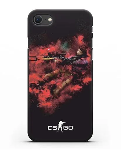 Чехол CS GO снайпер спецназ силиконовый для iPhone SE 2020