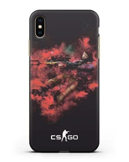 Чехол CS GO снайпер спецназ силиконовый для iPhone XS Max